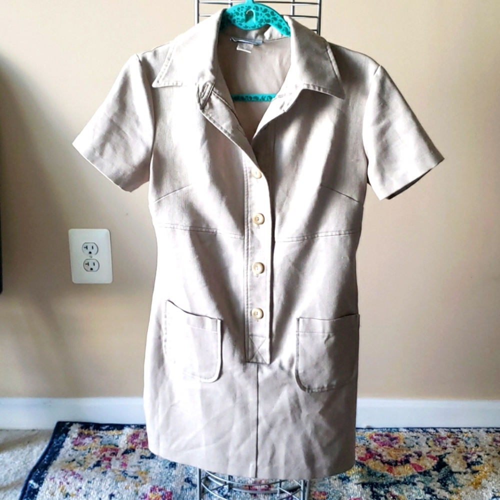 Button down collared Blazer style dress with sleeves